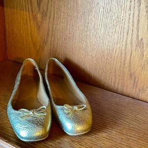 Tori Burch gold ballet flats